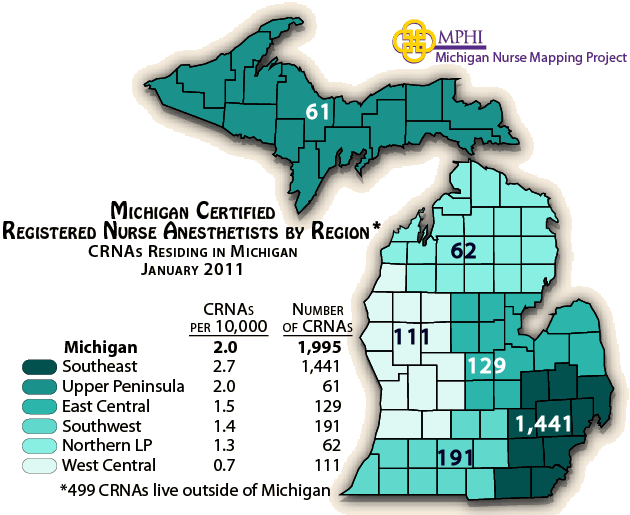CRNAs map 2011