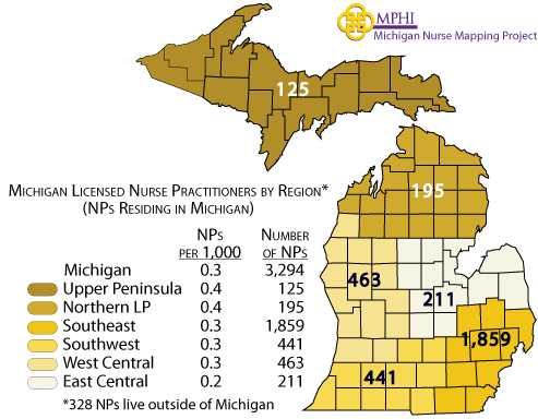 Michigan map of NPs