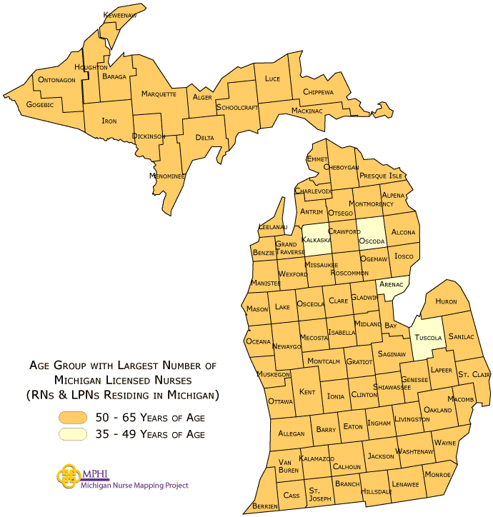 largest age group map